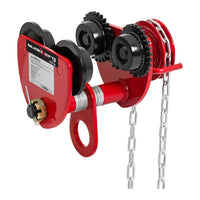 Carrello per paranco 1000 kg larghezza ferro 77 - 133 mm con catena 14_0000988