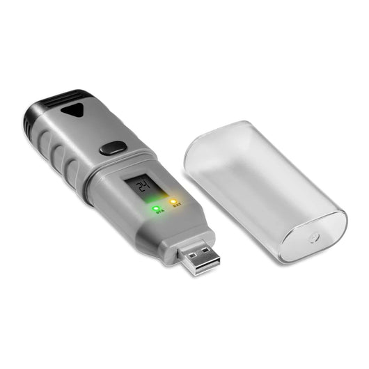 Registratore di temperatura + umidità dell'aria - LCD - (-35) a +80 °C - 0 a 100% UR 14_0005504