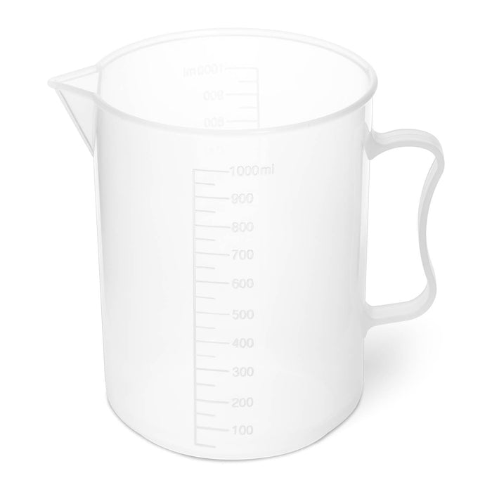 Bicchiere graduato - 10 unità - con beccuccio e manico - 1.000 ml 14_0005865