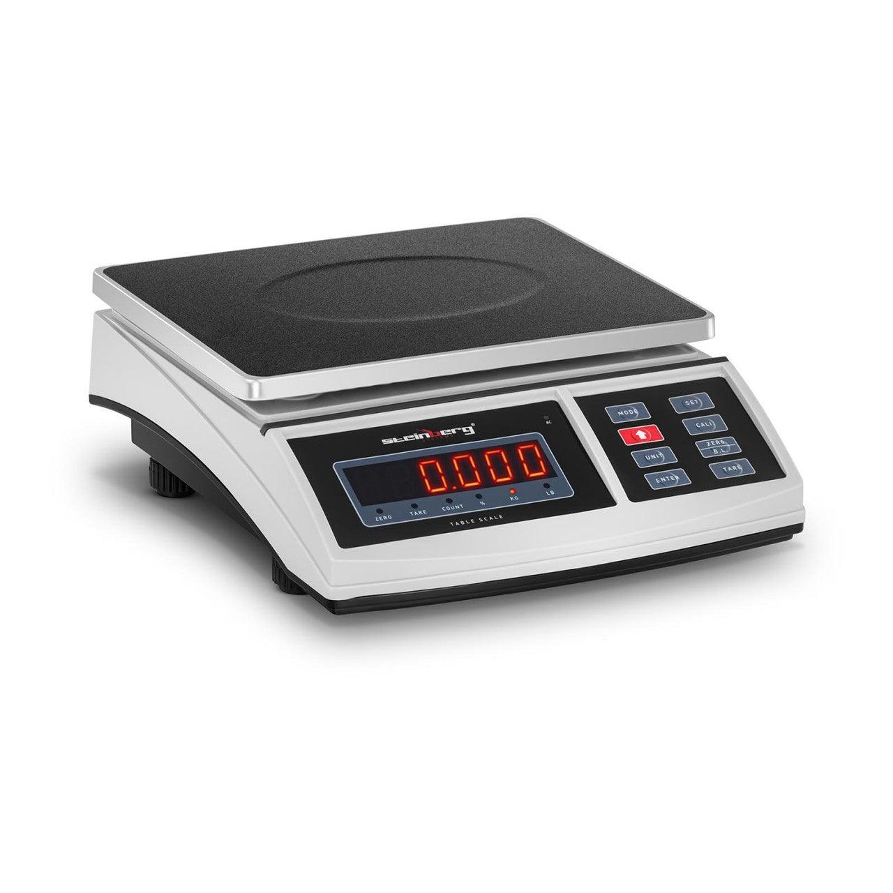 Bilancia da tavolo da cucina pesa alimenti - 30 kg / 1 g - 21 x 27 cm - LED 14_0000613