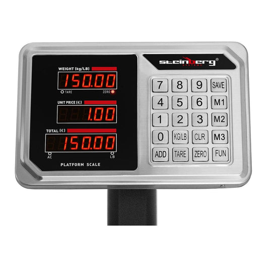 Bilancia a piattaforma - 150 kg / 20 g - 60 x 45 cm - Acciaio inox 14_0000638