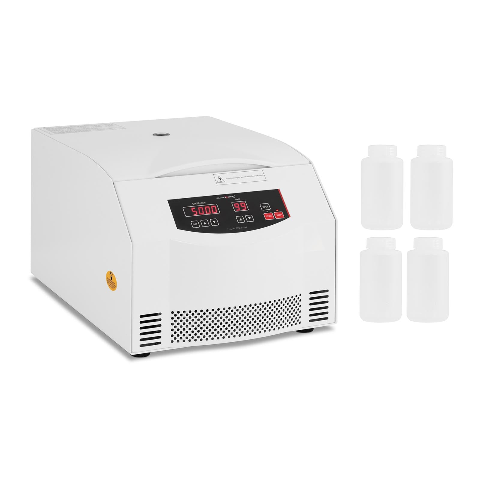 Centrifuga da laboratorio elettrica Minicentrifuga da banco per biologia (500 W 2 provette da 250 ml FCR 4.420 x g 300-5.000 giri/min timer 0-99 min) 14_0005824
