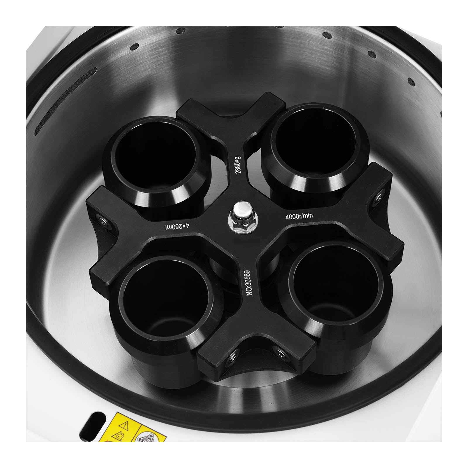 Centrifuga da laboratorio elettrica Minicentrifuga da banco per biologia (500 W 2 provette da 250 ml FCR 4.420 x g 300-5.000 giri/min timer 0-99 min) 14_0005824