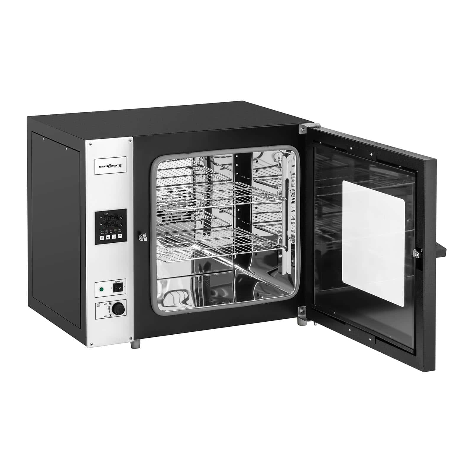 Forno di essiccazione per forno a convezione da banco da laboratorio (58 litri, 1.670 watt, 50-300 °C, protezione dal surriscaldamento, display LED, acciaio e acciaio inossidabile) 14_0005867
