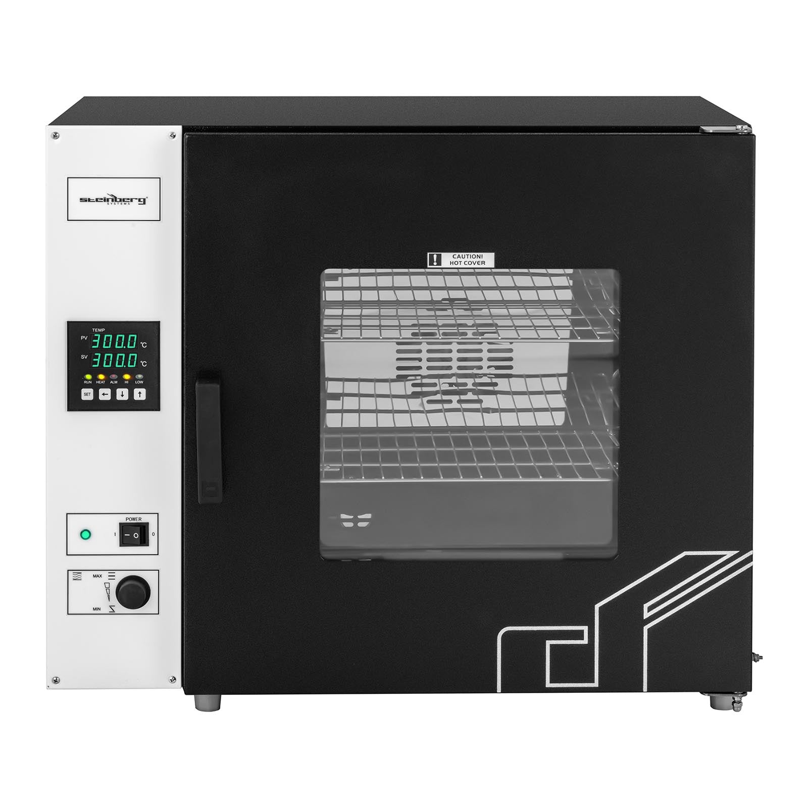 Forno di essiccazione per forno a convezione da banco da laboratorio (58 litri, 1.670 watt, 50-300 °C, protezione dal surriscaldamento, display LED, acciaio e acciaio inossidabile) 14_0005867
