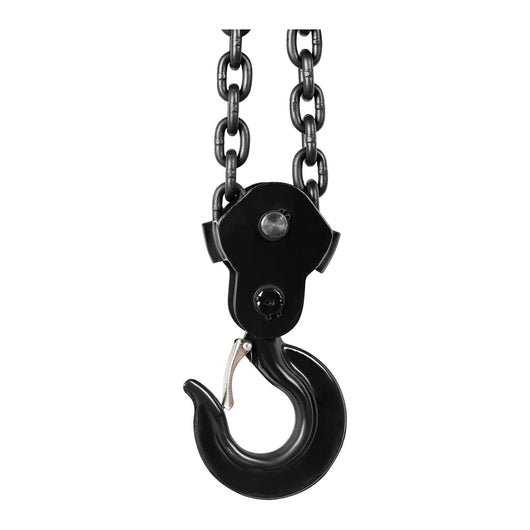 Paranco a catena meccanico manuale con puleggia 2 tonnellate (capacità di carico: 5.000 kg, altezza di sollevamento: 3 m, materiale: acciaio al carbonio, cromato, maglie della catena: 10 mm) 14_0007156
