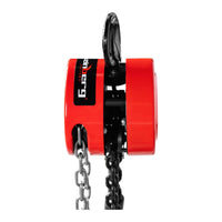 Paranco a catena meccanico manuale con puleggia 1 tonnellata (capacità di carico: 1.000 kg, altezza di sollevamento: 6 m, materiale: acciaio al carbonio, cromato, maglie della catena: 6 mm) 14_0007157