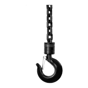Paranco a catena meccanico manuale con puleggia 1 tonnellata (capacità di carico: 1.000 kg, altezza di sollevamento: 6 m, materiale: acciaio al carbonio, cromato, maglie della catena: 6 mm) 14_0007157