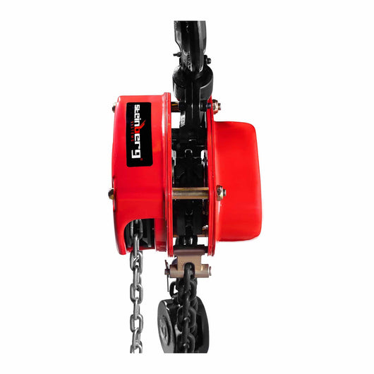 Paranco manuale con puleggia a catena meccanica da 3 tonnellate (capacità di carico: 3000 kg altezza di sollevamento: 5 m materiale: acciaio al carbonio cromato maglie della catena: 7 mm) 14_0007158