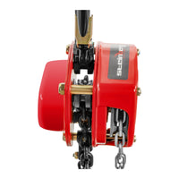 Paranco a catena meccanico manuale con puleggia 2 tonnellate (capacità di carico: 2.000 kg, altezza di sollevamento: 5 m, materiale: acciaio al carbonio, cromato, maglie della catena: 6 mm) 14_0007161