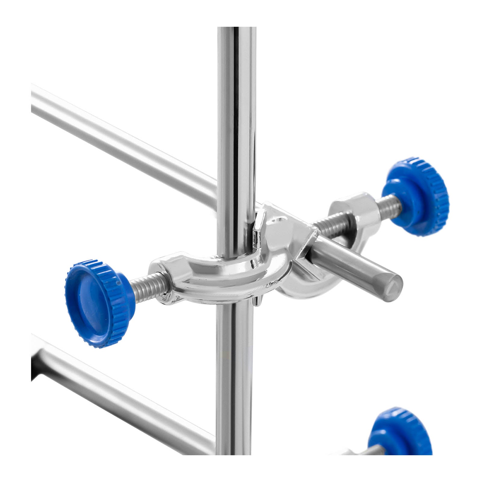 Supporto da laboratorio con pinza per buretta, 2 pinze e 3 anelli 14_0005773