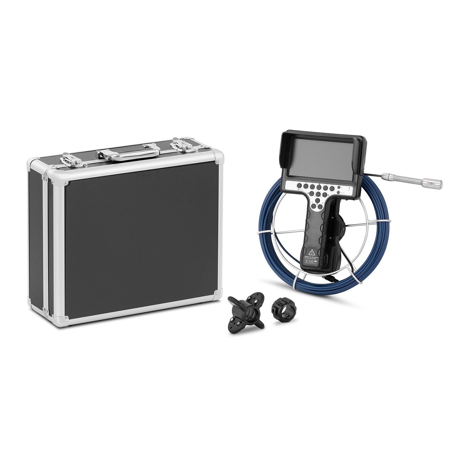 Telecamera per ispezione tubi Telecamera per endoscopio Telecamera per ispezione tubi Telecamera per tubi 30 m 12 LED Schermo da 7 pollici 14_0005475