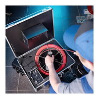 Telecamera per ispezione tubi Telecamera per endoscopio Telecamera per ispezione tubi Telecamera per tubi 30 m 12 LED Schermo da 7 pollici 14_0005475