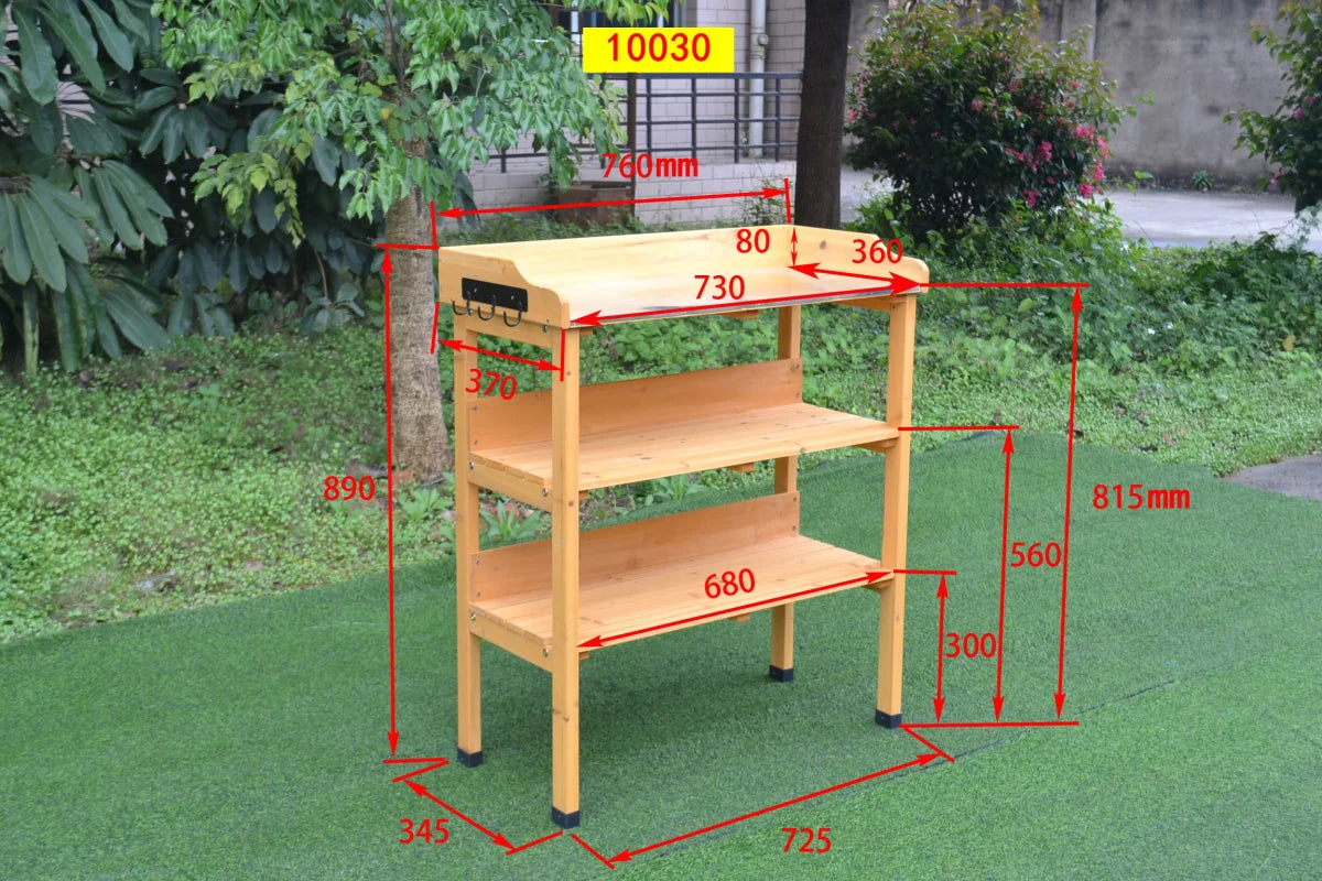 Tavolo da piantagione con piastra di zinco