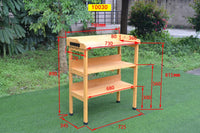 Tavolo da piantagione con piastra di zinco