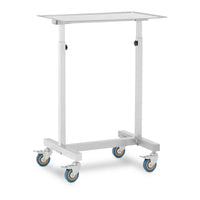 Tavolo Mayo - su rotelle - 600 x 400 mm - regolabile in altezza - acciaio inox / gomma 14_0007640