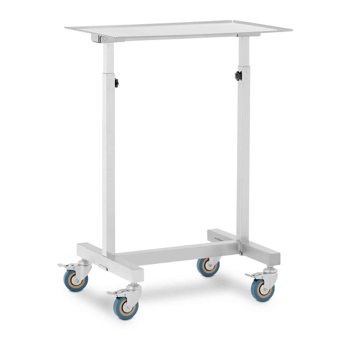 Tavolo Mayo - su rotelle - 600 x 400 mm - regolabile in altezza - acciaio inox / gomma 14_0007640