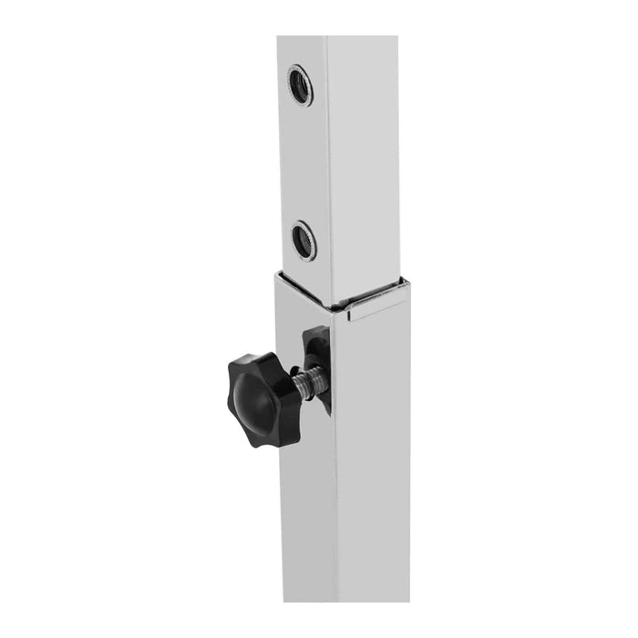 Tavolo Mayo - su rotelle - 600 x 400 mm - regolabile in altezza - acciaio inox / gomma 14_0007640