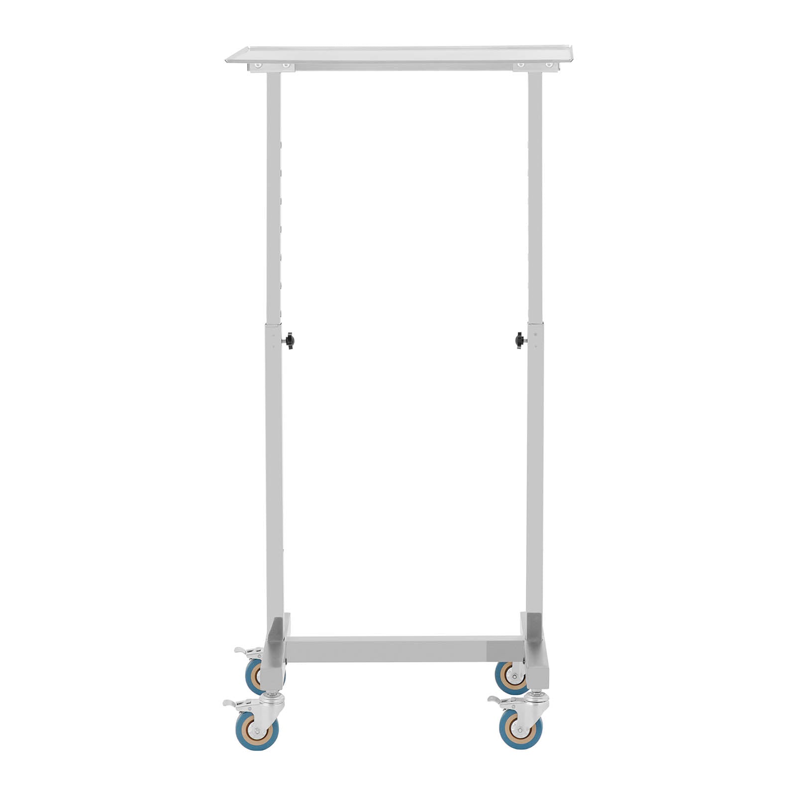 Tavolo Mayo - su rotelle - 600 x 400 mm - regolabile in altezza - acciaio inox / gomma 14_0007640