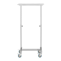 Tavolo Mayo - su rotelle - 600 x 400 mm - regolabile in altezza - acciaio inox / gomma 14_0007640