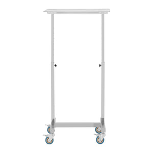 Tavolo Mayo - su rotelle - 600 x 400 mm - regolabile in altezza - acciaio inox / gomma 14_0007640