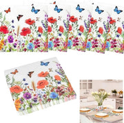 Serviette in Papier 20 Stuks - Dimensioni 33 x 33 cm - Motivi Colorati - Fiori/Farfalle - Serviette per Festa - Ideali per Compleanni/Barbecue