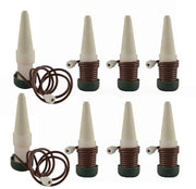 Stecchi per l'acqua automatici - 8 Pack - Irrigatore per piante - Rilascio lento dell'acqua - Coniche ceramiche - Ideali per interni/esterni