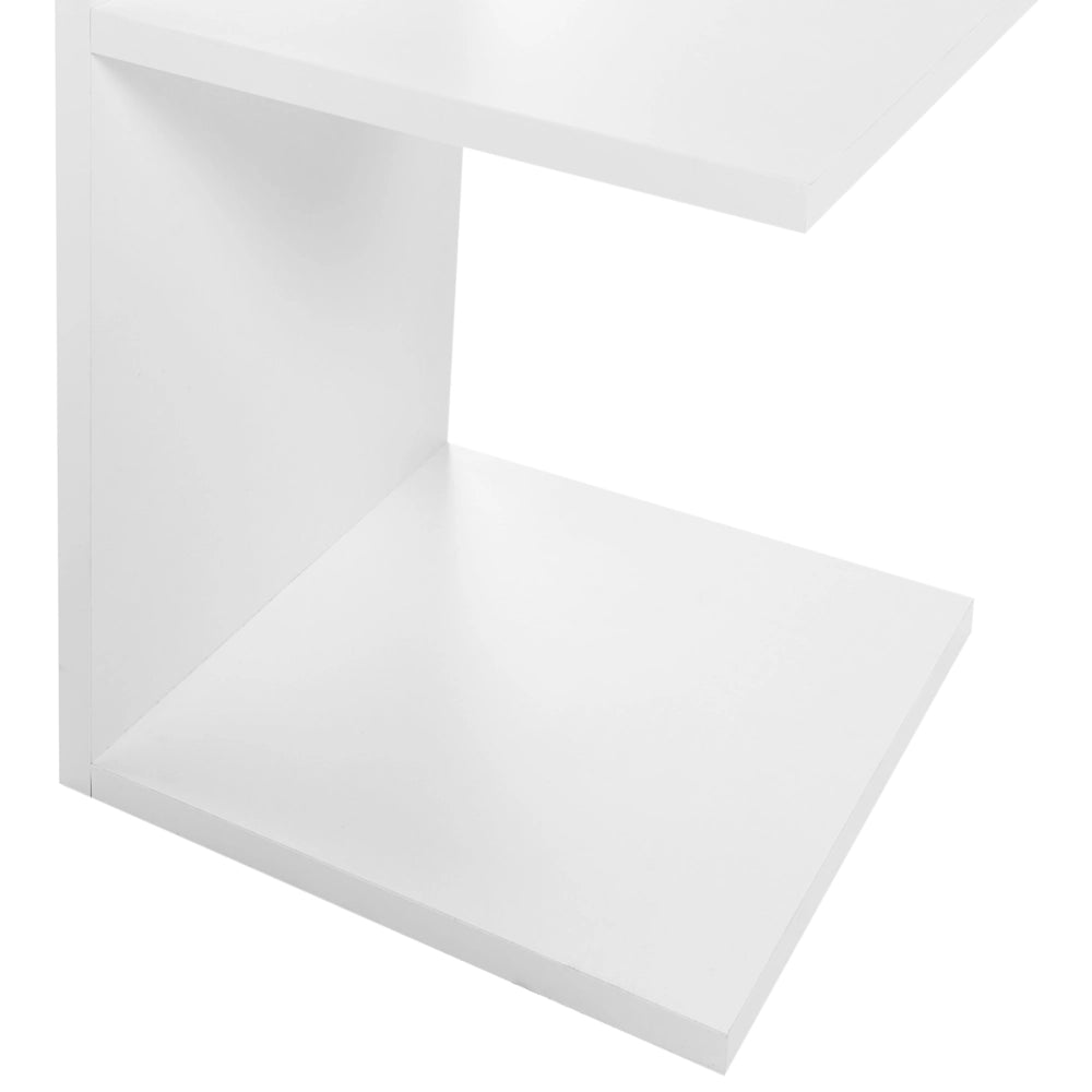 Libreria da parete a pannelli di particelle con 6 livelli bianco stile moderno
