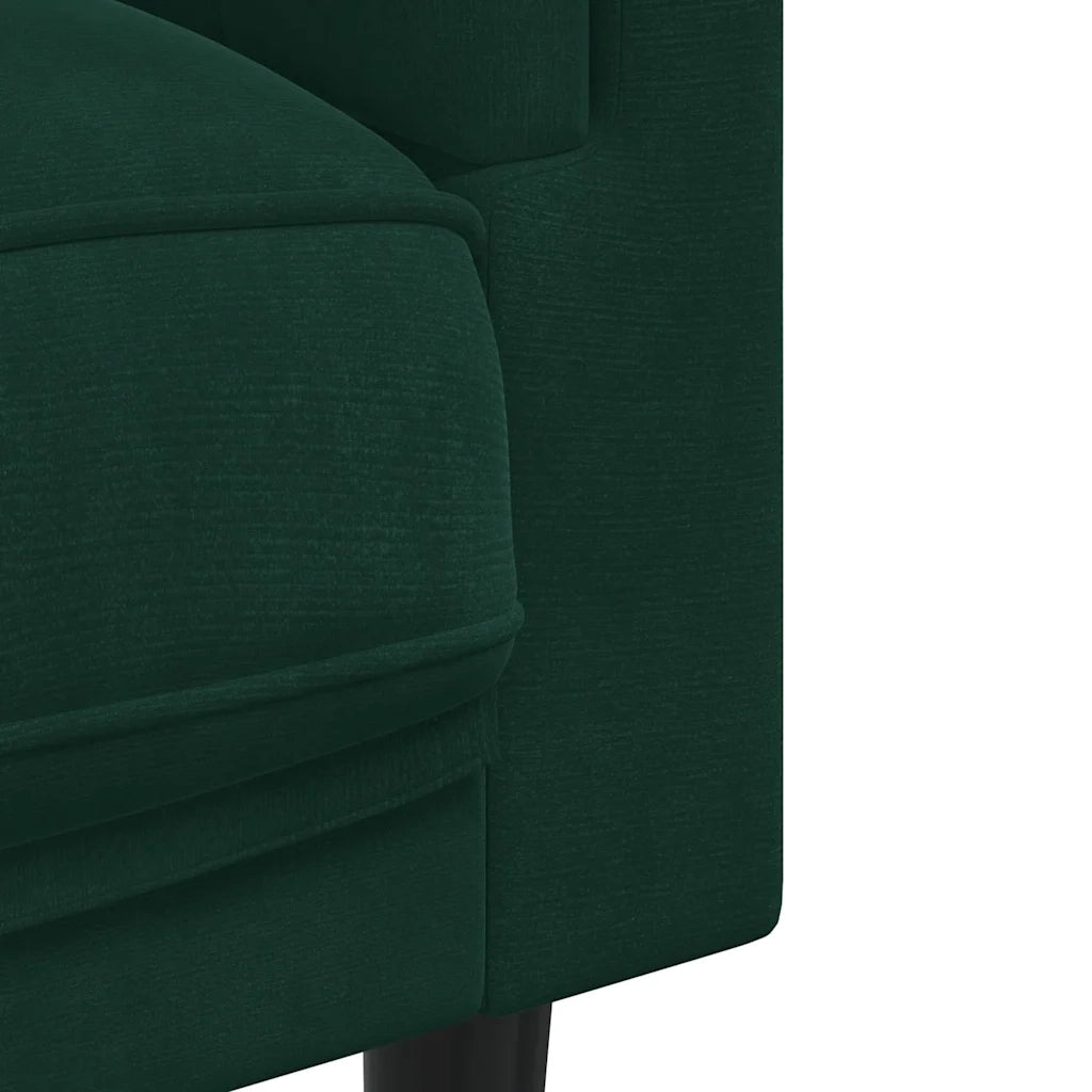 Poltrona | Sedia Relax con Cuscino Verde Scuro in Velluto