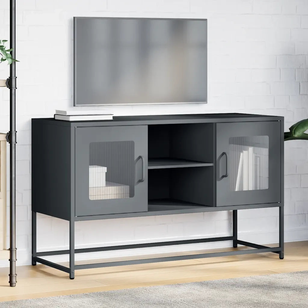 Mobile TV Antracite 100,5x39x60,5 cm in Acciaio