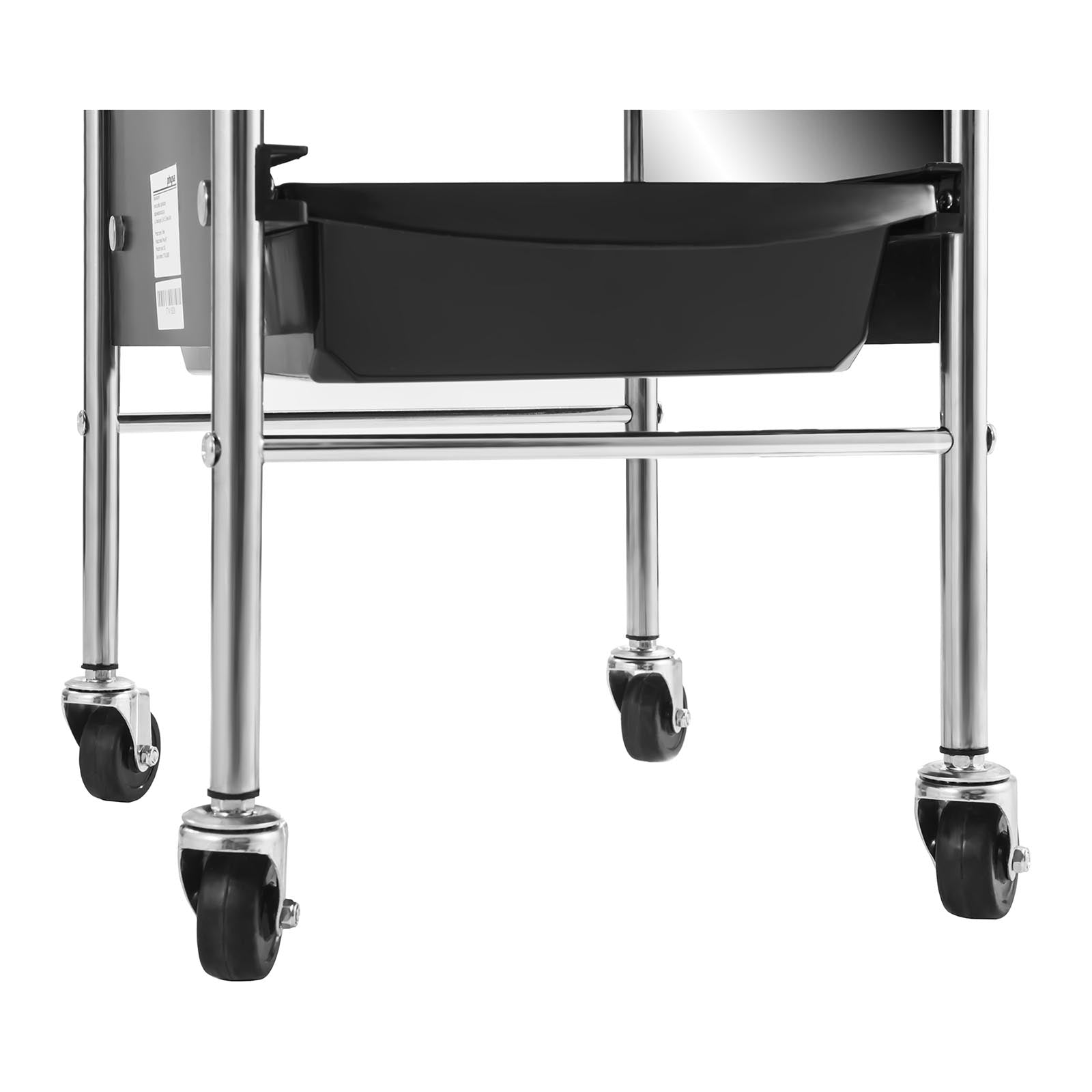 Tavolo da servizio parrucchiere con cassetti neri 14_0007820