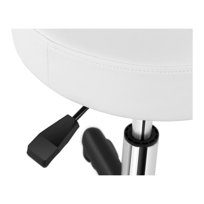 Sgabello sedia sedia da ufficio con ruote bianco 14_0003759