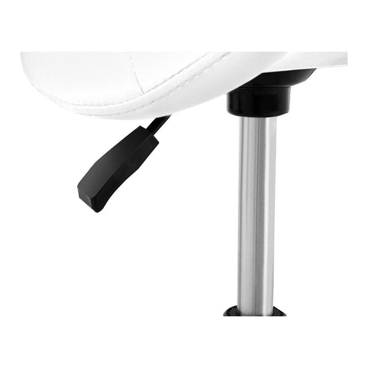 Sgabello per sedia con seduta a forma di sella di cavallo bianco 14_0003765