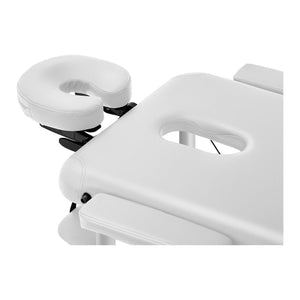 Lettino da massaggio con struttura in alluminio e rivestimento in PVC pieghevole bianco 14_0003637