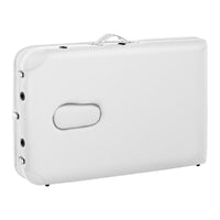 Lettino da massaggio con struttura in alluminio e rivestimento in PVC pieghevole bianco 14_0003637