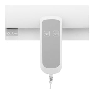 Lettino da massaggio professionale struttura in metallo rivestimento in PU bianco 14_0003631