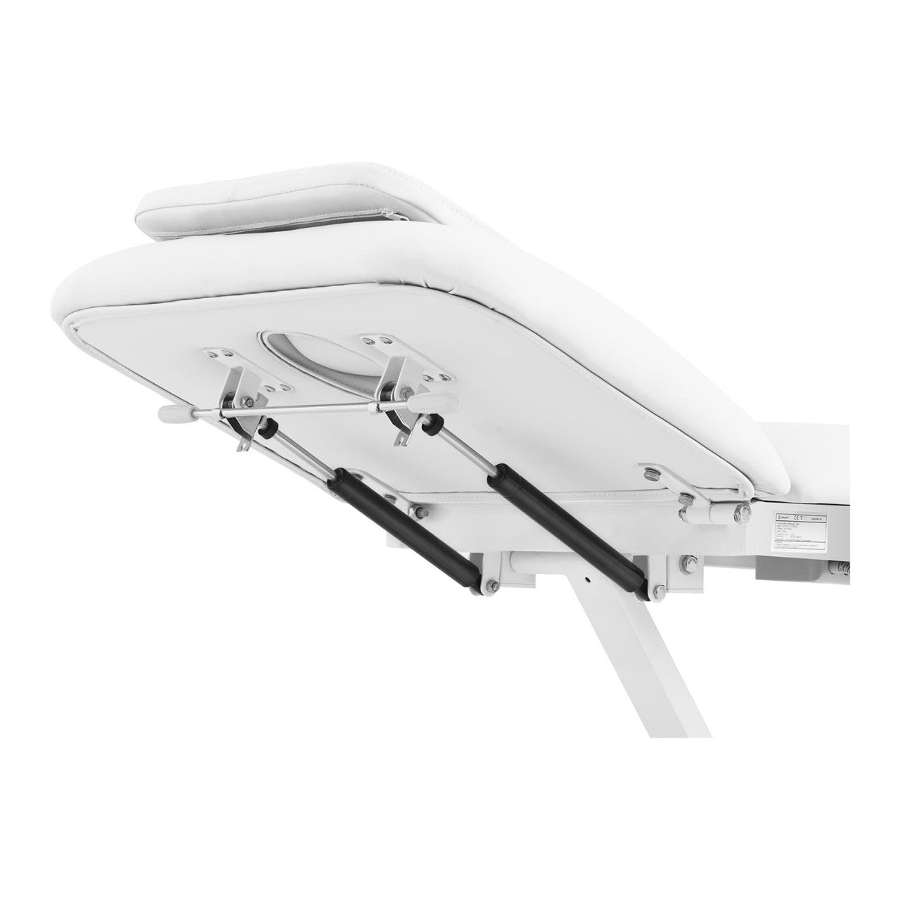 Lettino da massaggio professionale struttura in metallo rivestimento in PU bianco 14_0003631