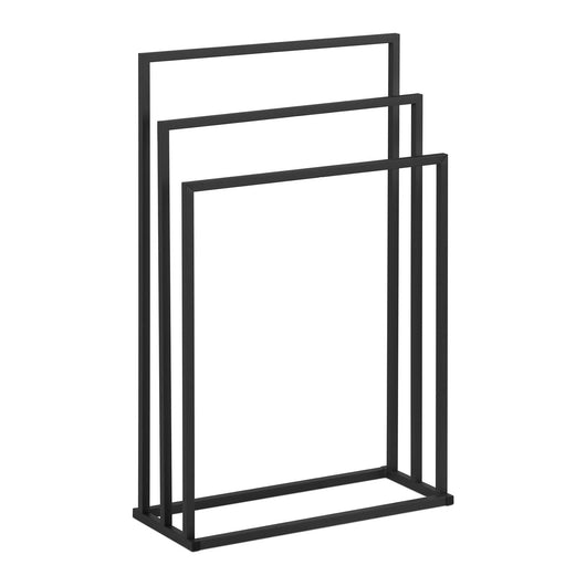 Porta asciugamani da terra in acciaio a 3 barre (3 barre, larghezza 55 cm, portata 6 kg, grigio scuro) 14_0004420