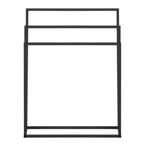 Porta asciugamani da terra in acciaio a 3 barre (3 barre, larghezza 65 cm, portata 6 kg, grigio scuro) 14_0004421