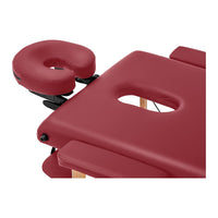 Lettino da massaggio pieghevole rosso rosso (struttura: faggio, rivestimento: PVC, altezza tavolo: 630 - 850 mm) rosso 14_0007734