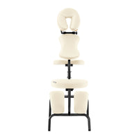 Poltrona massaggiante professionale pieghevole (struttura: acciaio rivestimento: PVC portata: 130 kg borsa inclusa) beige 14_0007736