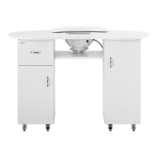 Tavolo manicure 120 x 503 x 803 cm con ventosa e poggiamani bianco 14_0007708