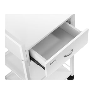 Carrello parrucchiere - 1 cassetto - 3 ripiani - 47,5 x 40 x 85,5 cm bianco 14_0007862