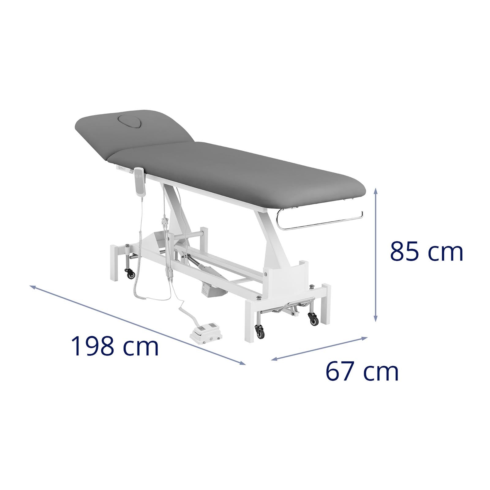 Lettino da massaggio - 1 motore - 200 kg - grigio bianco 14_0007758