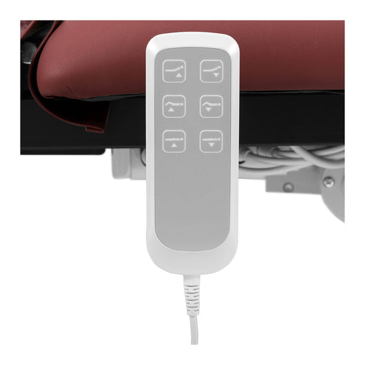 Lettino da massaggio - 3 motori - 250 kg - nero vino rosso 14_0007760