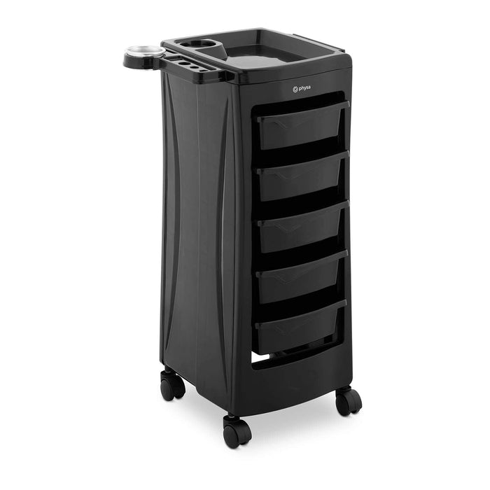 Carrello per parrucchiere per centri estetici (piano superiore: 485 x 380 mm 5 cassetti portata: 10 kg) 14_0007831