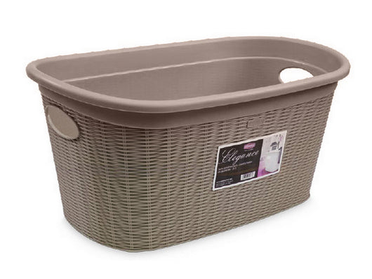 cesta portabiancheria elegance lt. 35 - cm. 58x38x28 h col. moka cod:ferx.vit38245