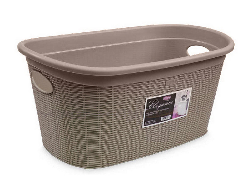 cesta portabiancheria elegance lt. 35 - cm. 58x38x28 h col. bianco cod:ferx.vit38243