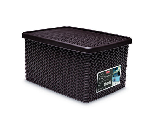 contenitore multiuso elegance lt. 15 - cm.29x39x21 h col. tortora cod:ferx.vit38188