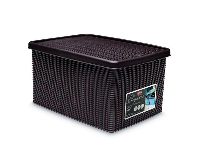 contenitore multiuso elegance lt. 15 - cm.29x39x21 h col. tortora cod:ferx.vit38188